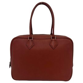 Hermès HERMES Plume 32 Handtasche aus Togo-Leder Braun
