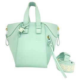 Borsa a mano/Borsa a tracolla in pelle Loewe Hammock Compact Verde