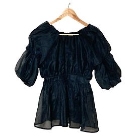 Autre Marque NATURAL BEAUTY BASIC Blusa trasparente Nero