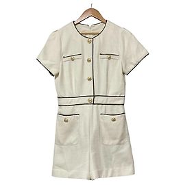 Autre Marque Rirandture Sommer-Tweed-Romper Weiß