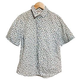 Paul Smith Floral Print Short Sleeve Shirt Blue Light blue