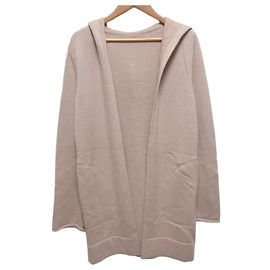 Autre Marque FOXEY Kaschmir-Strickmantel, vorne offen Beige
