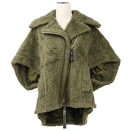 Capa de Lã Teddy Bear Max Mara Verde Caqui