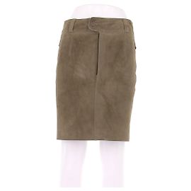 Valentino Garavani Wildlederrock Khaki Khaki
