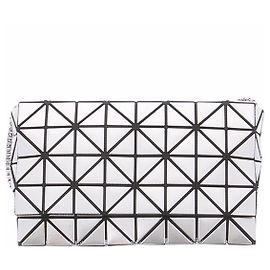 Issey Miyake "BaoBao" Clutch schwarz und silber Silber