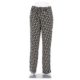 Red Valentino Calças pretas com laços brancos Preto