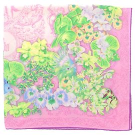 Versace Foulard rose et jaune Rose