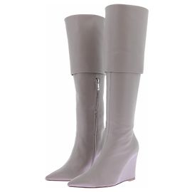 Autre Marque BETTINA VERMILLON Lederstiefel Grau Grau