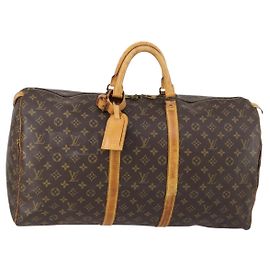 LOUIS VUITTON Monogram Keepall 55 Boston Bag M41424 LV Outro
