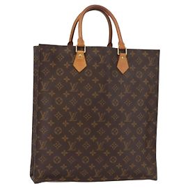 LOUIS VUITTON Monogram Sac Plat Hand Bag M51140 LV Outro