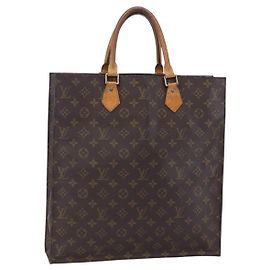 LOUIS VUITTON Monogram Sac Plat Hand Bag M51140 LV Other