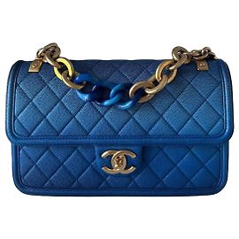 Sac Chanel Classic Flap Medium Bleu