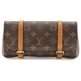 Bolso Louis Vuitton Monogram Pochette Marelle Castaño Monograma