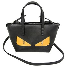 Bolso de mano Fendi Bag Bugs Roll Mini Negro