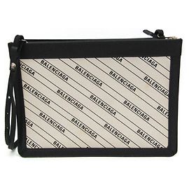Borsa a tracolla Balenciaga Pochette Navy Nero Bianco sporco