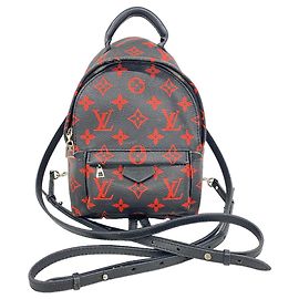 Sac à dos MINI Louis Vuitton Monogram Infra Rouge Palm Springs Noir Rouge