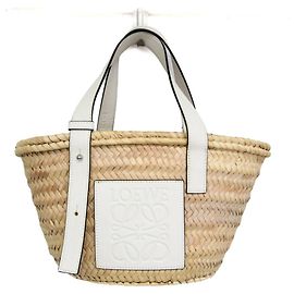 Bolsa Basket Loewe Small Branco Bege