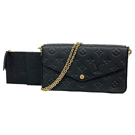 Louis Vuitton Monogram Empreinte Pochette Felicie Noir