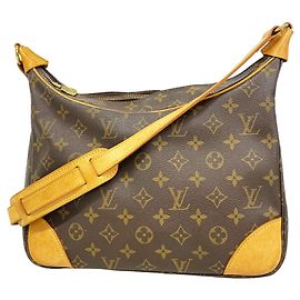 Bolso de hombro Louis Vuitton Monogram Boulogne 30 Castaño
