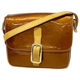 Borsa a tracolla Louis Vuitton Vernis Christie GM Bronzo