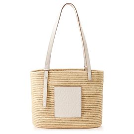Saco Tote Cesto Quadrado Small Anagram Loewe Branco