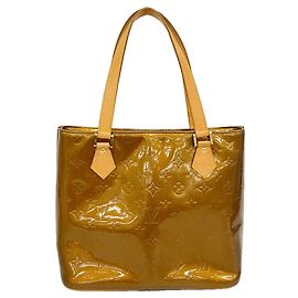 Sac cabas Louis Vuitton Vernis Houston M91122 en Bronze Bronze