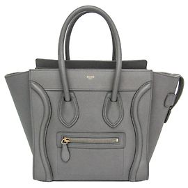 Céline Celine Luggage Micro Shopper 167793 Bolsa feminina Marrom