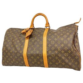 Louis Vuitton Boston Monogram Keepall Bandoulière 55 Marron