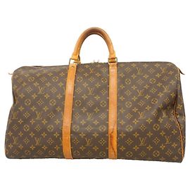 Louis Vuitton Boston Monogram Keepall 55 Braun