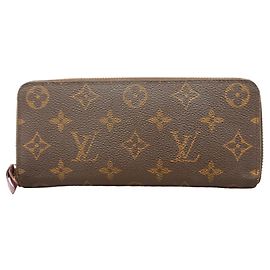 Louis Vuitton Monogram Portefeuille Clemence Long Wallet Fuschia