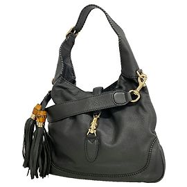 Gucci Bamboo New Jackie Handbag Black