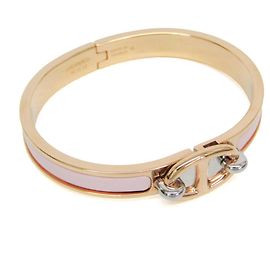 Bracelet Hermès Clic Mini Click Chaine d'Ancre Rose Doré