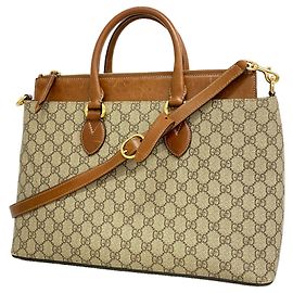 Borsa a mano 2-Way Gucci GG Supreme Brown Marrone