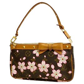 Pouch Louis Vuitton Monogram Cherry Blossom Marrone