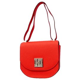 Hermès Bolsa de ombro Hermes Mosaic em couro Epsom vermelho Vermelho