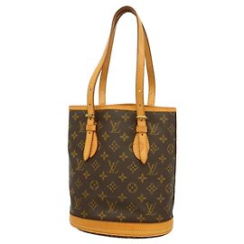 Louis Vuitton Monogram Bucket PM Tote Bag M42238 Braun
