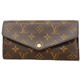 Louis Vuitton Monogram Portefeuille Sarah Long Wallet Marrom