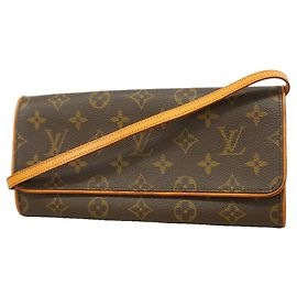 Bolsa de Ombro Louis Vuitton Monogram Pochette Twin GM Marrom