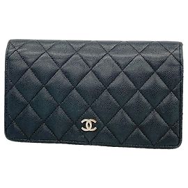 Cartera larga Chanel negra Negro