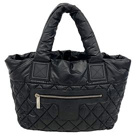 Saco Tote Chanel Coco Cocoon em nylon Preto