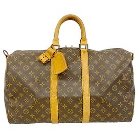 Louis Vuitton Boston Monogram Keepall Bandoulière 45 Brown