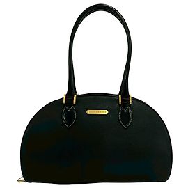 Bolsa de mão Burberry em couro preto Preto