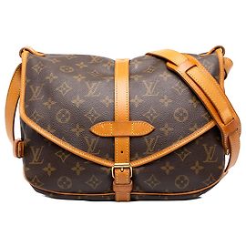 Louis Vuitton Brown Monogram Saumur 30 Marrone