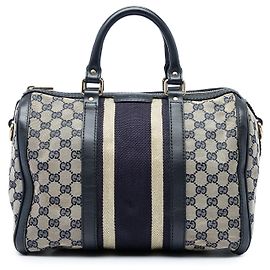 Gucci Beige Medium GG Canvas Web Joy Boston Tasche Beige