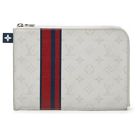 Louis Vuitton White Monogram White Pochette Jour PM Weiß