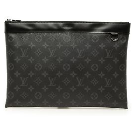 Louis Vuitton Black Monogram Eclipse Discovery Pochette GM Preto