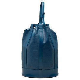 Louis Vuitton Blue Epi Randonnee PM Blau