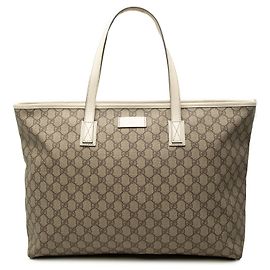 Gucci Beige Large GG Supreme Tote Beige