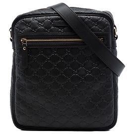 Borsa a tracolla Gucci Black Guccissima Nero