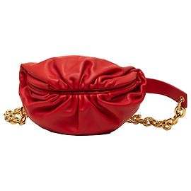 Bottega Veneta Gürtel-Kettenbeutel aus rotem Lammleder Rot